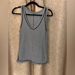 lululemon athletica Black and White Striped Tank Top